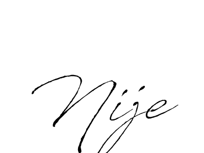 How to make Nije name signature. Use Antro_Vectra style for creating short signs online. This is the latest handwritten sign. Nije signature style 6 images and pictures png