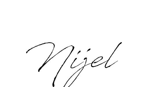 Make a beautiful signature design for name Nijel. With this signature (Antro_Vectra) style, you can create a handwritten signature for free. Nijel signature style 6 images and pictures png