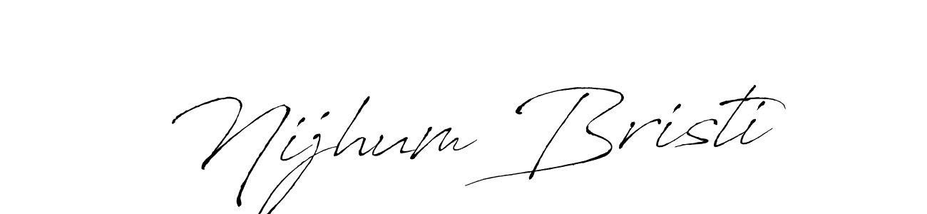 Design your own signature with our free online signature maker. With this signature software, you can create a handwritten (Antro_Vectra) signature for name Nijhum Bristi. Nijhum Bristi signature style 6 images and pictures png