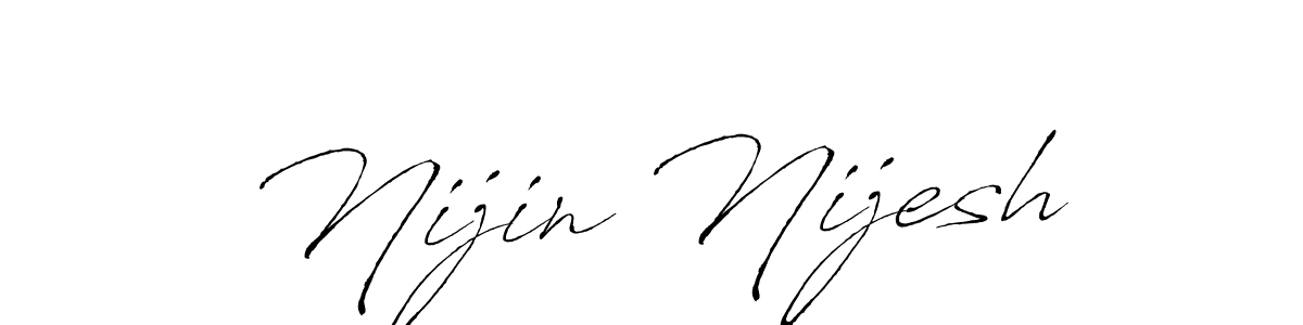 Nijin Nijesh stylish signature style. Best Handwritten Sign (Antro_Vectra) for my name. Handwritten Signature Collection Ideas for my name Nijin Nijesh. Nijin Nijesh signature style 6 images and pictures png