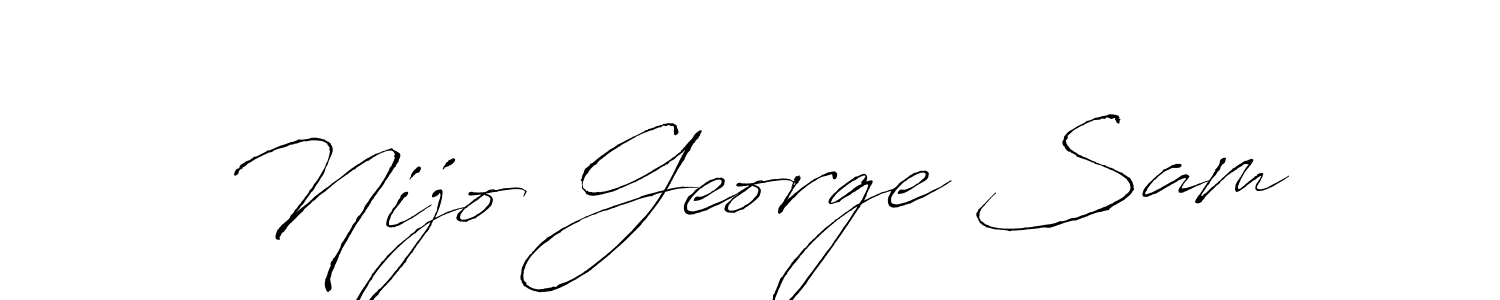 Make a short Nijo George Sam signature style. Manage your documents anywhere anytime using Antro_Vectra. Create and add eSignatures, submit forms, share and send files easily. Nijo George Sam signature style 6 images and pictures png
