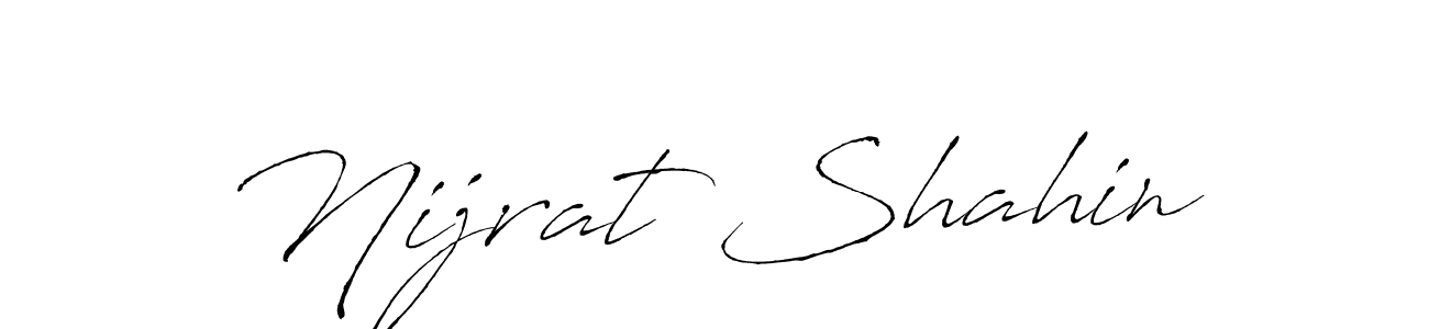 How to make Nijrat Shahin signature? Antro_Vectra is a professional autograph style. Create handwritten signature for Nijrat Shahin name. Nijrat Shahin signature style 6 images and pictures png