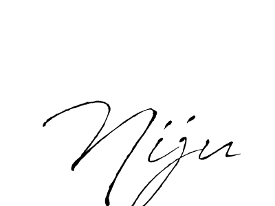 Make a beautiful signature design for name Niju. With this signature (Antro_Vectra) style, you can create a handwritten signature for free. Niju signature style 6 images and pictures png