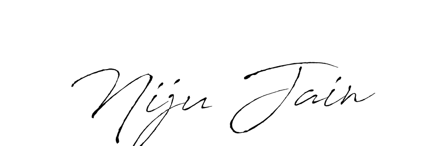 Niju Jain stylish signature style. Best Handwritten Sign (Antro_Vectra) for my name. Handwritten Signature Collection Ideas for my name Niju Jain. Niju Jain signature style 6 images and pictures png