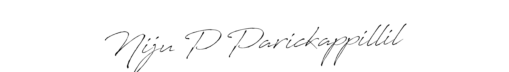 Create a beautiful signature design for name Niju P Parickappillil. With this signature (Antro_Vectra) fonts, you can make a handwritten signature for free. Niju P Parickappillil signature style 6 images and pictures png