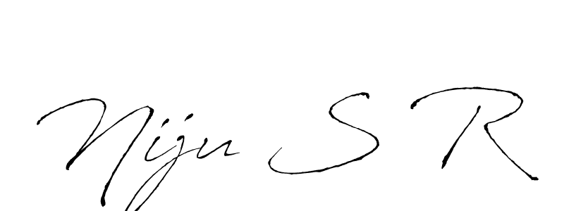 It looks lik you need a new signature style for name Niju S R. Design unique handwritten (Antro_Vectra) signature with our free signature maker in just a few clicks. Niju S R signature style 6 images and pictures png