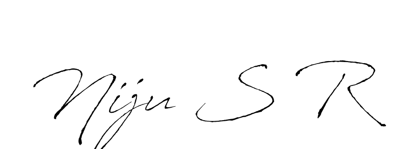 if you are searching for the best signature style for your name Niju S R. so please give up your signature search. here we have designed multiple signature styles  using Antro_Vectra. Niju S R signature style 6 images and pictures png