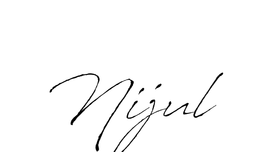 Use a signature maker to create a handwritten signature online. With this signature software, you can design (Antro_Vectra) your own signature for name Nijul. Nijul signature style 6 images and pictures png