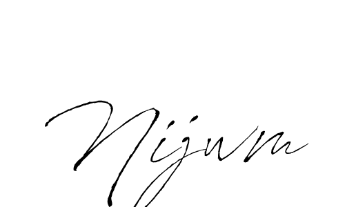 Antro_Vectra is a professional signature style that is perfect for those who want to add a touch of class to their signature. It is also a great choice for those who want to make their signature more unique. Get Nijwm name to fancy signature for free. Nijwm signature style 6 images and pictures png