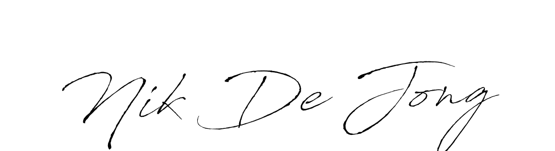 How to make Nik De Jong name signature. Use Antro_Vectra style for creating short signs online. This is the latest handwritten sign. Nik De Jong signature style 6 images and pictures png