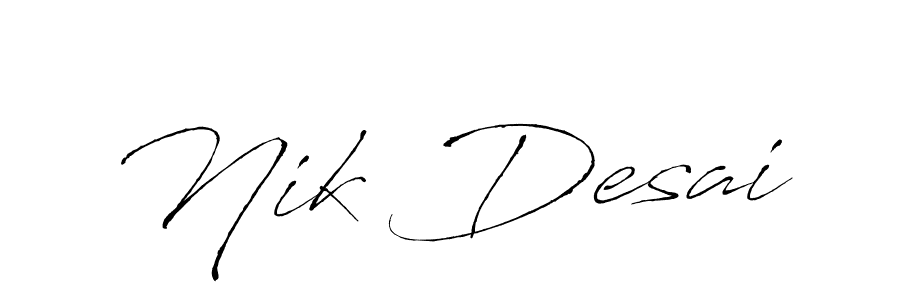 Similarly Antro_Vectra is the best handwritten signature design. Signature creator online .You can use it as an online autograph creator for name Nik Desai. Nik Desai signature style 6 images and pictures png