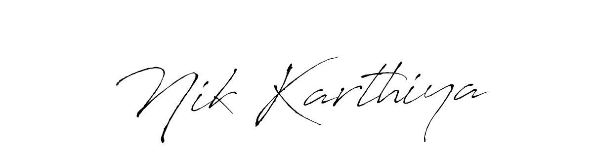 It looks lik you need a new signature style for name Nik Karthiya. Design unique handwritten (Antro_Vectra) signature with our free signature maker in just a few clicks. Nik Karthiya signature style 6 images and pictures png