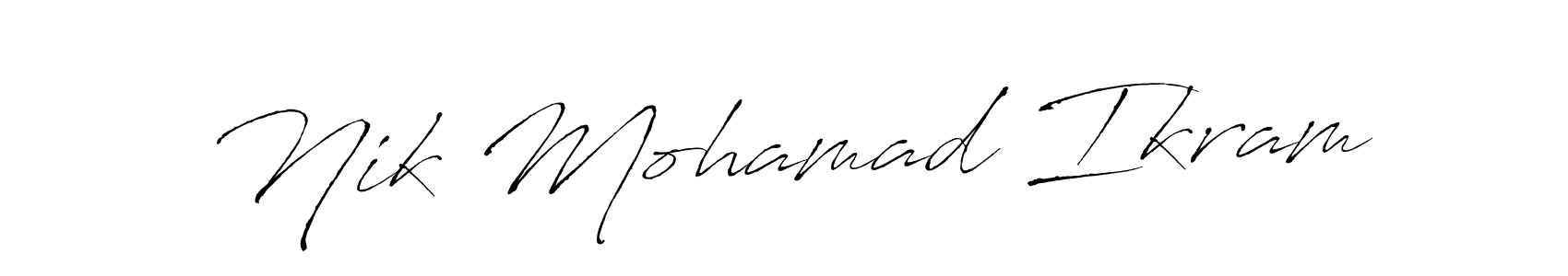 Make a beautiful signature design for name Nik Mohamad Ikram. Use this online signature maker to create a handwritten signature for free. Nik Mohamad Ikram signature style 6 images and pictures png