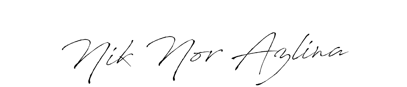 Make a beautiful signature design for name Nik Nor Azlina. Use this online signature maker to create a handwritten signature for free. Nik Nor Azlina signature style 6 images and pictures png