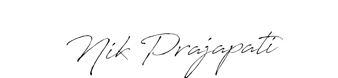 Antro_Vectra is a professional signature style that is perfect for those who want to add a touch of class to their signature. It is also a great choice for those who want to make their signature more unique. Get Nik Prajapati name to fancy signature for free. Nik Prajapati signature style 6 images and pictures png