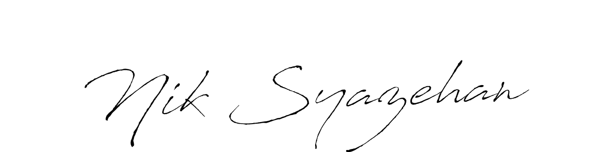 Best and Professional Signature Style for Nik Syazehan. Antro_Vectra Best Signature Style Collection. Nik Syazehan signature style 6 images and pictures png