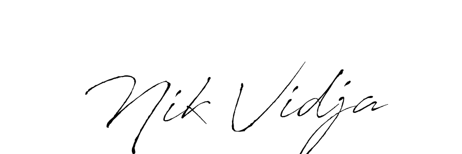 You can use this online signature creator to create a handwritten signature for the name Nik Vidja. This is the best online autograph maker. Nik Vidja signature style 6 images and pictures png