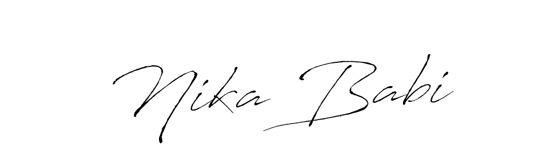 The best way (Antro_Vectra) to make a short signature is to pick only two or three words in your name. The name Nika BabiĆ include a total of six letters. For converting this name. Nika BabiĆ signature style 6 images and pictures png