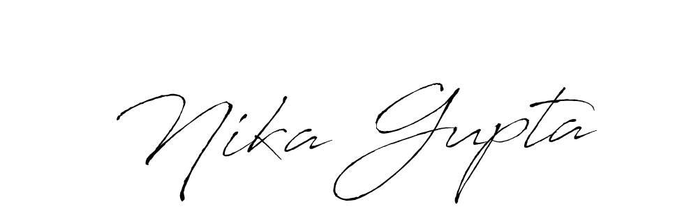 Similarly Antro_Vectra is the best handwritten signature design. Signature creator online .You can use it as an online autograph creator for name Nika Gupta. Nika Gupta signature style 6 images and pictures png