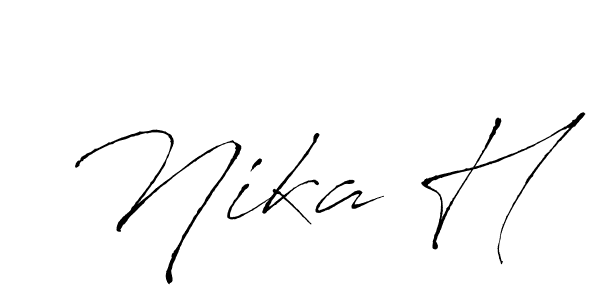 Also we have Nika H name is the best signature style. Create professional handwritten signature collection using Antro_Vectra autograph style. Nika H signature style 6 images and pictures png