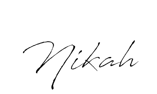 Create a beautiful signature design for name Nikah. With this signature (Antro_Vectra) fonts, you can make a handwritten signature for free. Nikah signature style 6 images and pictures png