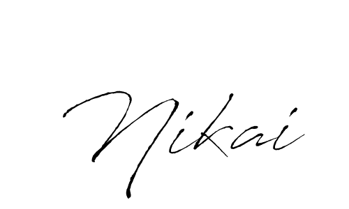 Design your own signature with our free online signature maker. With this signature software, you can create a handwritten (Antro_Vectra) signature for name Nikai. Nikai signature style 6 images and pictures png