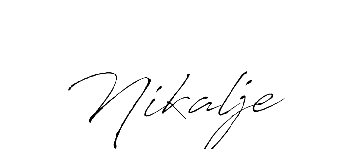 Create a beautiful signature design for name Nikalje. With this signature (Antro_Vectra) fonts, you can make a handwritten signature for free. Nikalje signature style 6 images and pictures png
