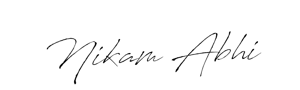 It looks lik you need a new signature style for name Nikam Abhi. Design unique handwritten (Antro_Vectra) signature with our free signature maker in just a few clicks. Nikam Abhi signature style 6 images and pictures png