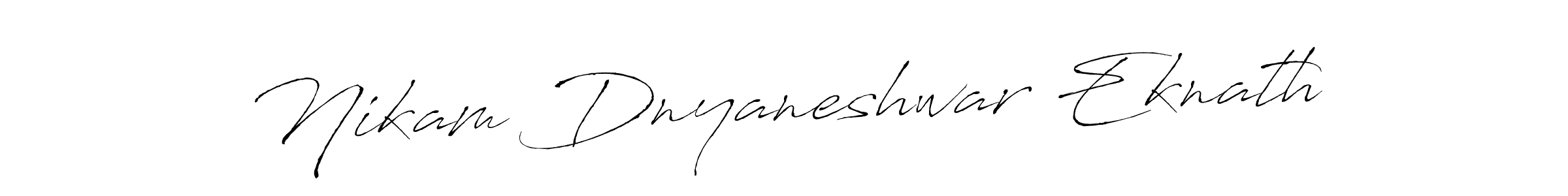 Create a beautiful signature design for name Nikam Dnyaneshwar Eknath. With this signature (Antro_Vectra) fonts, you can make a handwritten signature for free. Nikam Dnyaneshwar Eknath signature style 6 images and pictures png