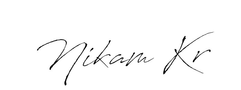 How to make Nikam Kr signature? Antro_Vectra is a professional autograph style. Create handwritten signature for Nikam Kr name. Nikam Kr signature style 6 images and pictures png