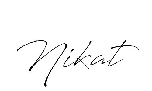 Create a beautiful signature design for name Nikat. With this signature (Antro_Vectra) fonts, you can make a handwritten signature for free. Nikat signature style 6 images and pictures png