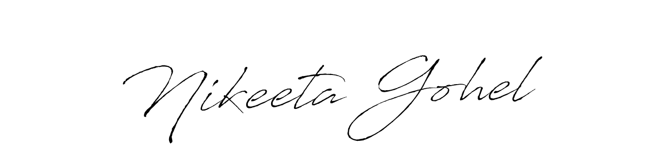 Also we have Nikeeta Gohel name is the best signature style. Create professional handwritten signature collection using Antro_Vectra autograph style. Nikeeta Gohel signature style 6 images and pictures png
