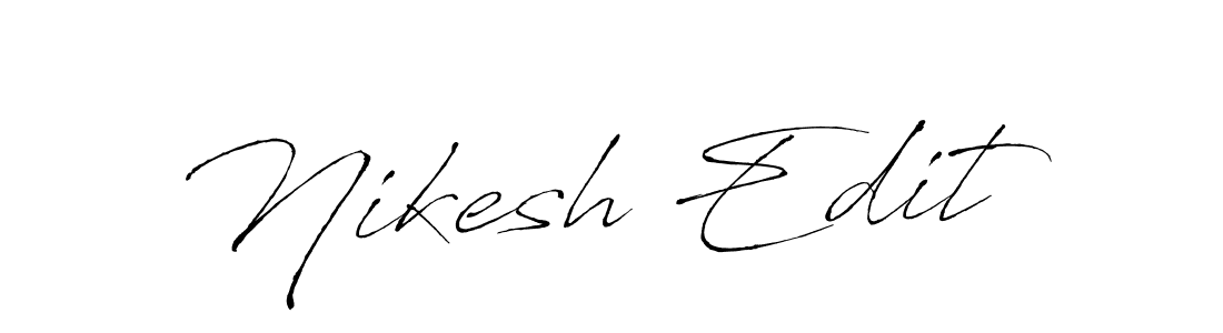 How to make Nikesh Edit name signature. Use Antro_Vectra style for creating short signs online. This is the latest handwritten sign. Nikesh Edit signature style 6 images and pictures png