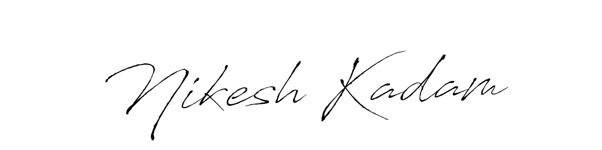 Design your own signature with our free online signature maker. With this signature software, you can create a handwritten (Antro_Vectra) signature for name Nikesh Kadam. Nikesh Kadam signature style 6 images and pictures png