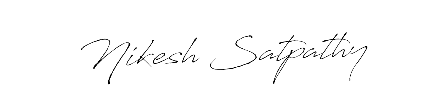 Design your own signature with our free online signature maker. With this signature software, you can create a handwritten (Antro_Vectra) signature for name Nikesh Satpathy. Nikesh Satpathy signature style 6 images and pictures png