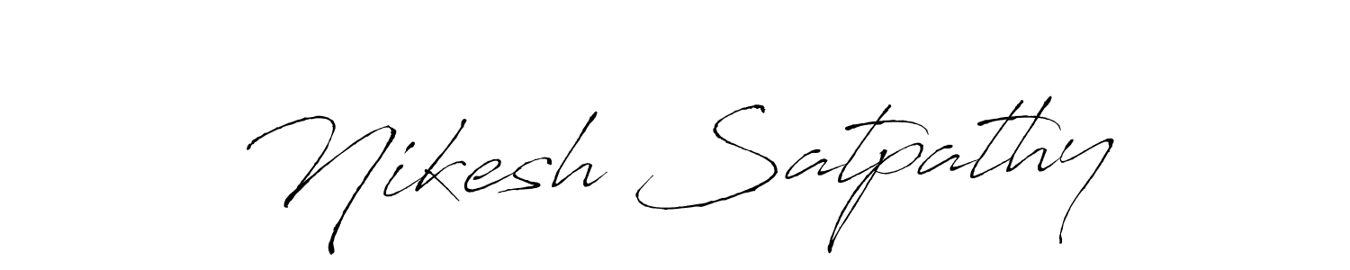 How to make Nikesh Satpathy name signature. Use Antro_Vectra style for creating short signs online. This is the latest handwritten sign. Nikesh Satpathy signature style 6 images and pictures png