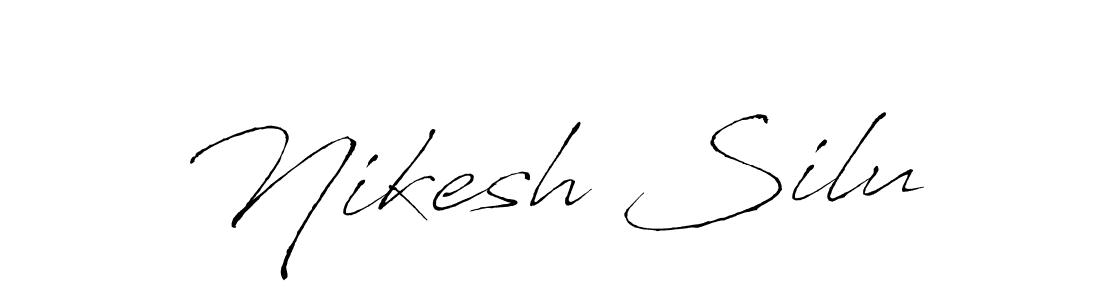 Also You can easily find your signature by using the search form. We will create Nikesh Silu name handwritten signature images for you free of cost using Antro_Vectra sign style. Nikesh Silu signature style 6 images and pictures png