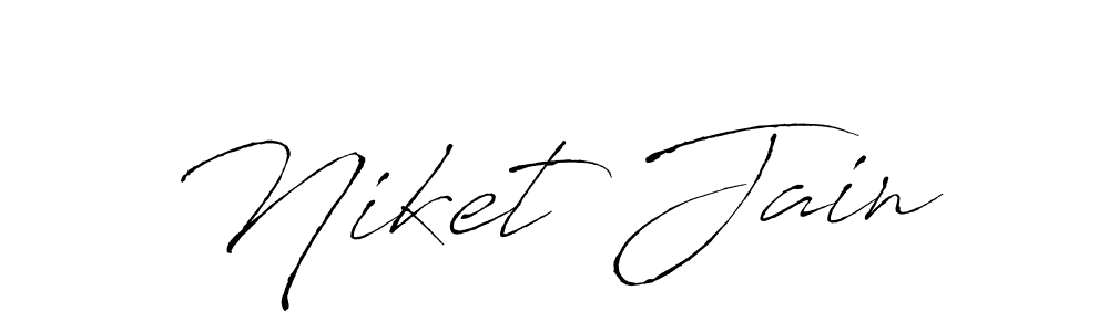 Create a beautiful signature design for name Niket Jain. With this signature (Antro_Vectra) fonts, you can make a handwritten signature for free. Niket Jain signature style 6 images and pictures png