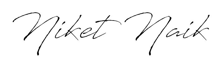 Master the art of signing with Niket Naik written in fluent Antro_Vectra script. A great template to practice and refine your handwriting. Niket Naik signature style 6 images and pictures png