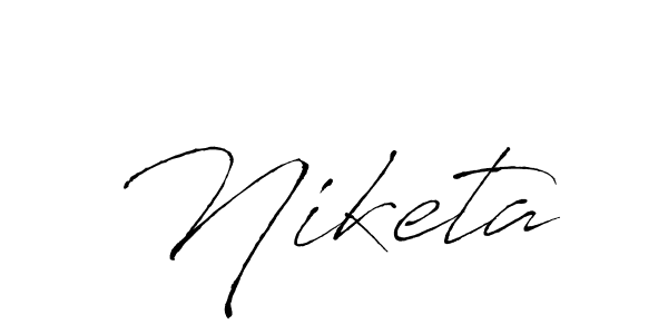 Create a beautiful signature design for name Niketa. With this signature (Antro_Vectra) fonts, you can make a handwritten signature for free. Niketa signature style 6 images and pictures png