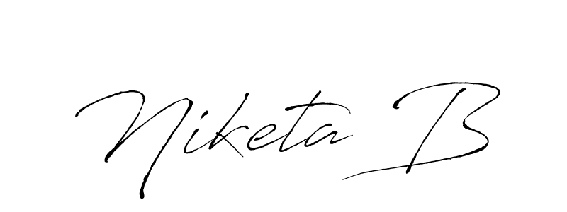 Use a signature maker to create a handwritten signature online. With this signature software, you can design (Antro_Vectra) your own signature for name Niketa B. Niketa B signature style 6 images and pictures png