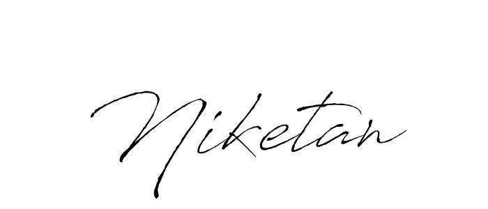 Design your own signature with our free online signature maker. With this signature software, you can create a handwritten (Antro_Vectra) signature for name Niketan. Niketan signature style 6 images and pictures png