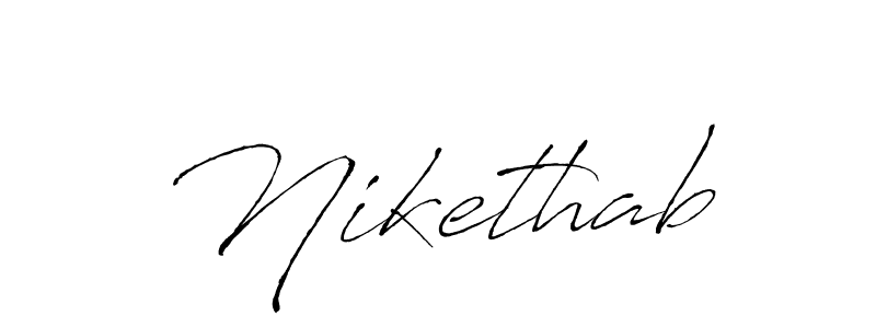 Create a beautiful signature design for name Nikethab. With this signature (Antro_Vectra) fonts, you can make a handwritten signature for free. Nikethab signature style 6 images and pictures png