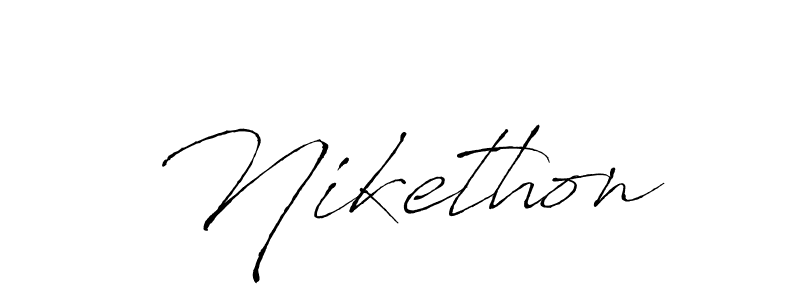 Create a beautiful signature design for name Nikethon. With this signature (Antro_Vectra) fonts, you can make a handwritten signature for free. Nikethon signature style 6 images and pictures png