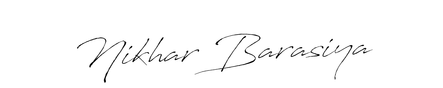 How to make Nikhar Barasiya signature? Antro_Vectra is a professional autograph style. Create handwritten signature for Nikhar Barasiya name. Nikhar Barasiya signature style 6 images and pictures png