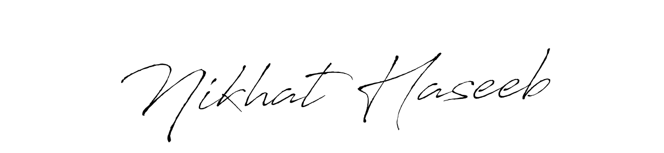Antro_Vectra is a professional signature style that is perfect for those who want to add a touch of class to their signature. It is also a great choice for those who want to make their signature more unique. Get Nikhat Haseeb name to fancy signature for free. Nikhat Haseeb signature style 6 images and pictures png