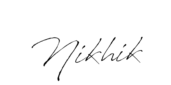 You should practise on your own different ways (Antro_Vectra) to write your name (Nikhik) in signature. don't let someone else do it for you. Nikhik signature style 6 images and pictures png