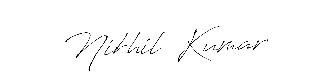 Use a signature maker to create a handwritten signature online. With this signature software, you can design (Antro_Vectra) your own signature for name Nikhil  Kumar. Nikhil  Kumar signature style 6 images and pictures png