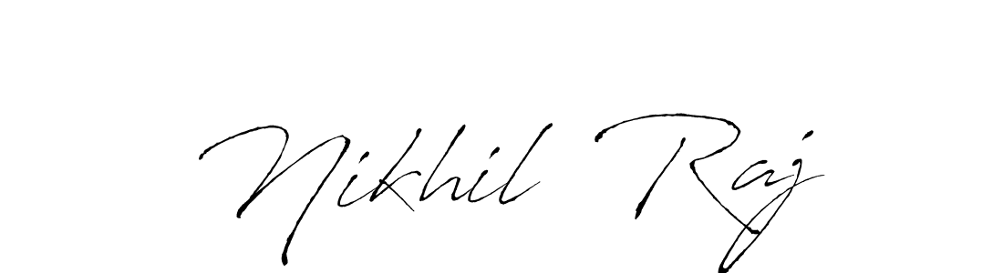 You should practise on your own different ways (Antro_Vectra) to write your name (Nikhil  Raj) in signature. don't let someone else do it for you. Nikhil  Raj signature style 6 images and pictures png