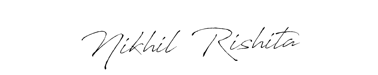 Check out images of Autograph of Nikhil  Rishita name. Actor Nikhil  Rishita Signature Style. Antro_Vectra is a professional sign style online. Nikhil  Rishita signature style 6 images and pictures png